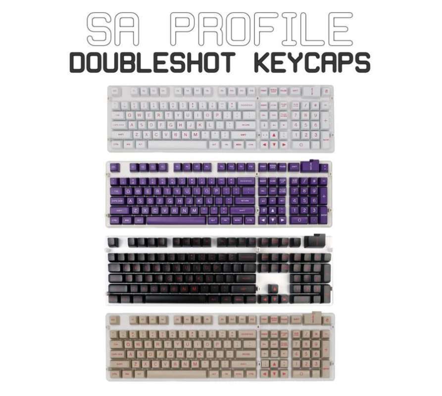 Jual Sa Profile Keycaps Abs Double Shot Mechanical Keyboard - White ...