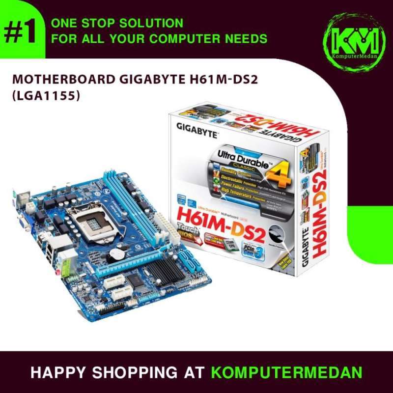 Jual Motherboard Gigabyte H61mds2 (lga1155) Di Seller Komputermedan