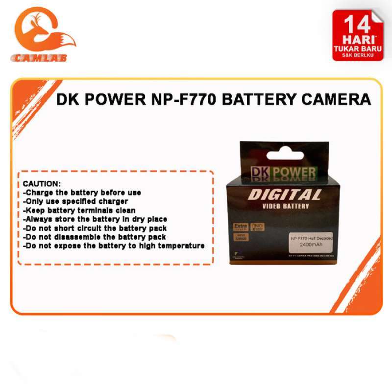 Promo Dk Power Np-F770 Battery Camera Half Decoded 2400Mah Diskon 28% ...