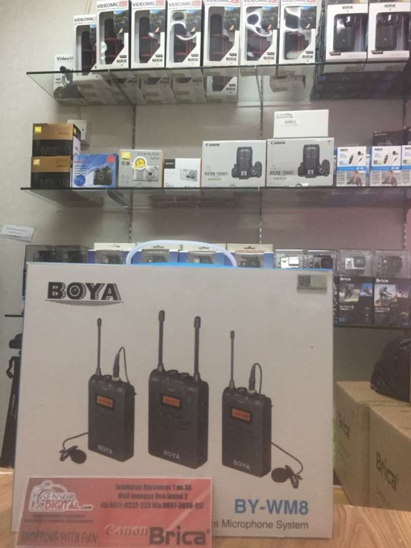 Promo BOYA BY-WM8 UHF DUAL CHANNEL WIRELESS MICROPHONE SYSTEM -MIC BOYA ...
