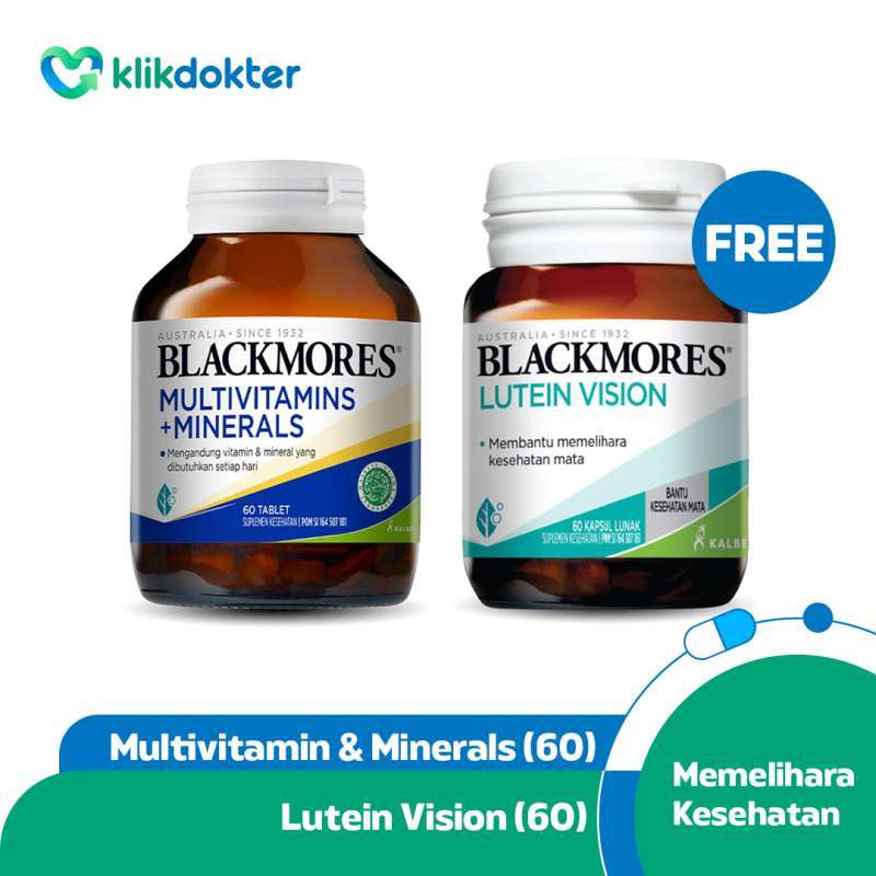 Jual Buy Blackmores Multivitamin & Minerals (60) Free Lutein Vision (60