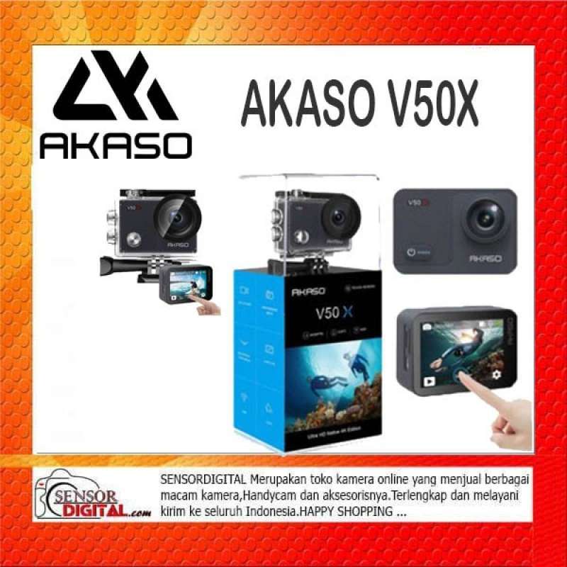 Promo AKASO V50X 4K 30FPS Action Camera Original Diskon 23 di