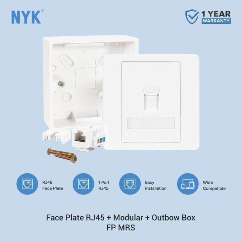 Jual Face Plate Rj45 + Modular + Outbow Box - Fp Mrs Di Seller Mantap ...