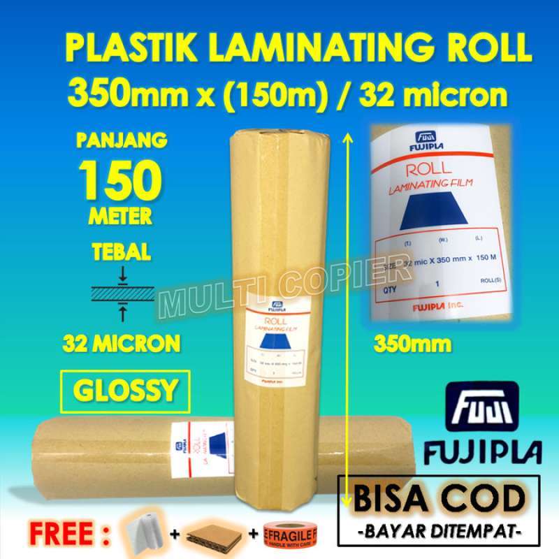 Promo Plastik Laminating Film Roll Fujipla Glossy 350 Mm X 150 M 32