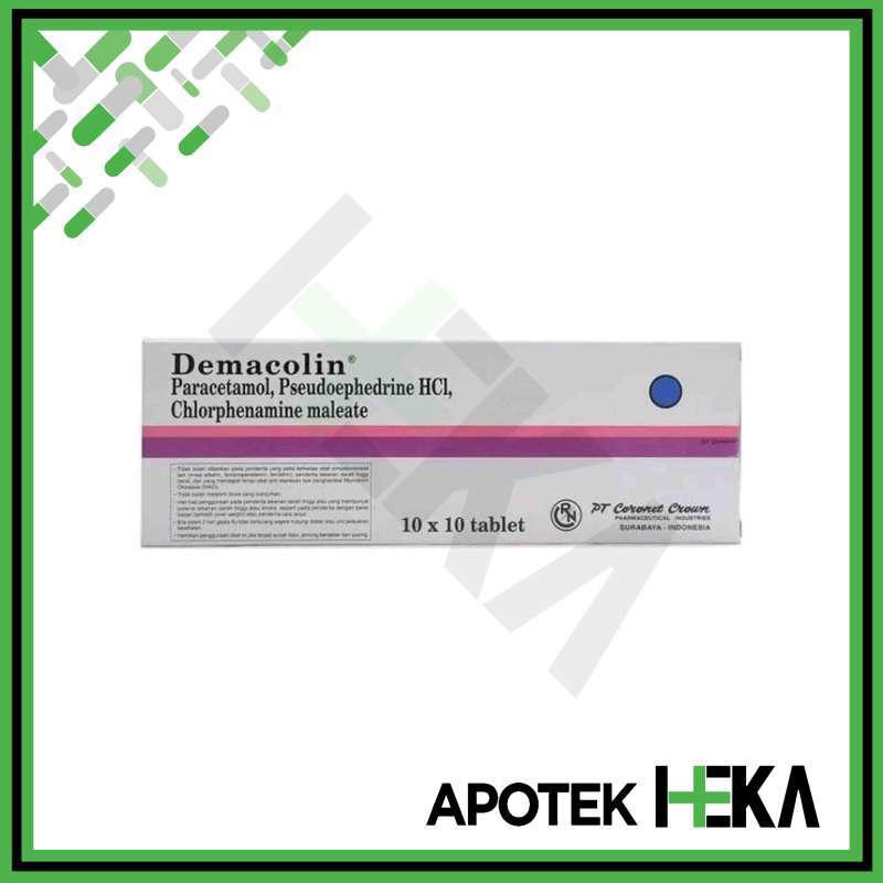 Jual Demacolin Strip isi 10 Tablet - Obat Flu Demam Sakit Kepala di