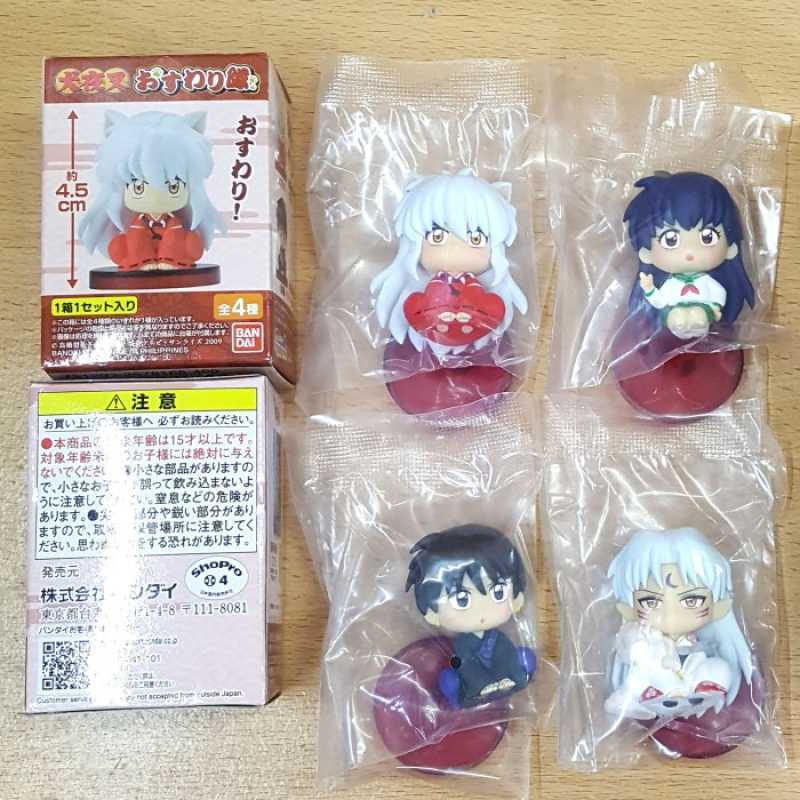 Ensemble De Figurines Gashapon Bandai Inuyasha - Inuyasha, Kagome, Miroku, Kikyo, Sesshomaru