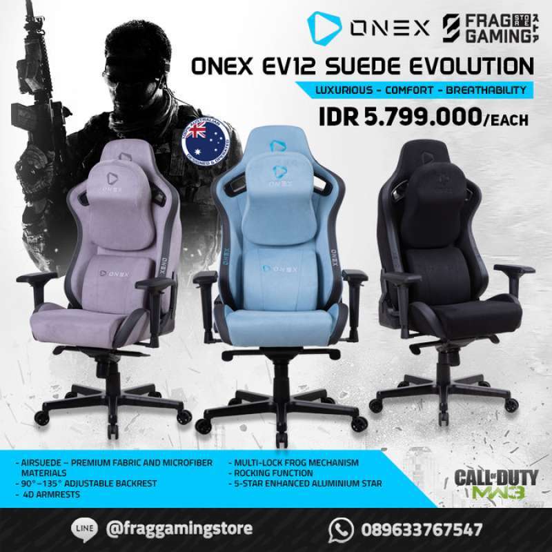 Onex Store Promo ONEX EV12 EVOLUTION SUEDE EDITION KURSI GAMING CHAIR Diskon 23% ...