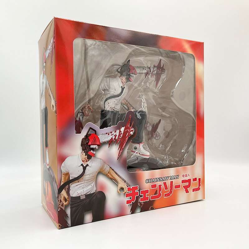 Promo 28cm Chainsaw Man Denji Anime Figure Chainsaw Man Rage Battle Bat