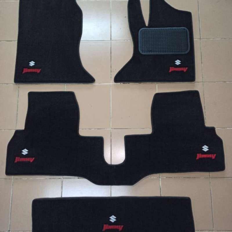 Promo Karpet Lantai Bludru Suzuki Jimny Jb74 Warna Hitam Full Bagasi+
