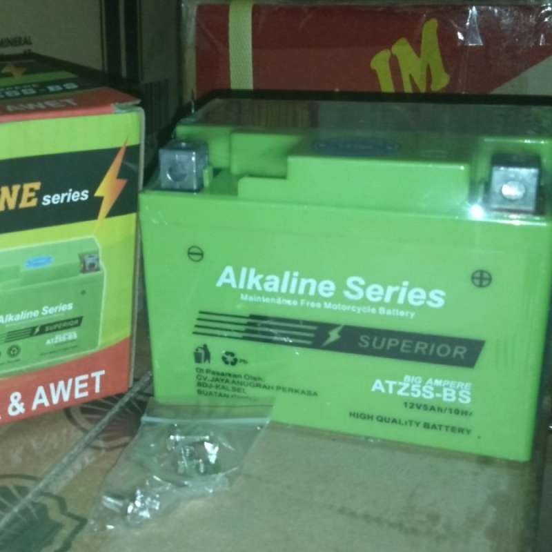 Promo aki motor honda supra x125 Alkaline ATZ5S GTZ5S Aki Kering MF