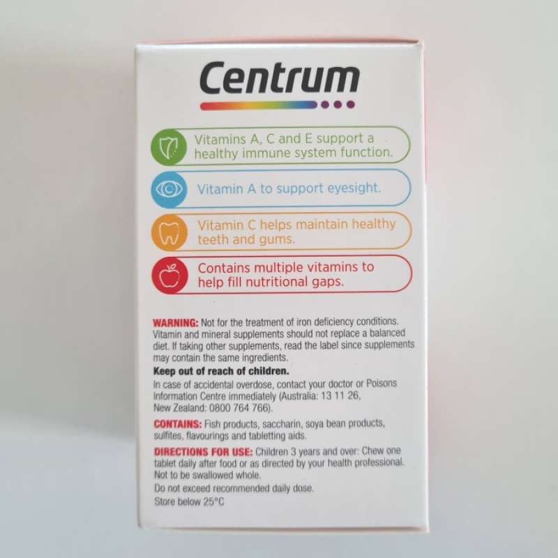Promo Centrum Australia Kids Multivitamin Strawberry 60 Tablets Diskon ...
