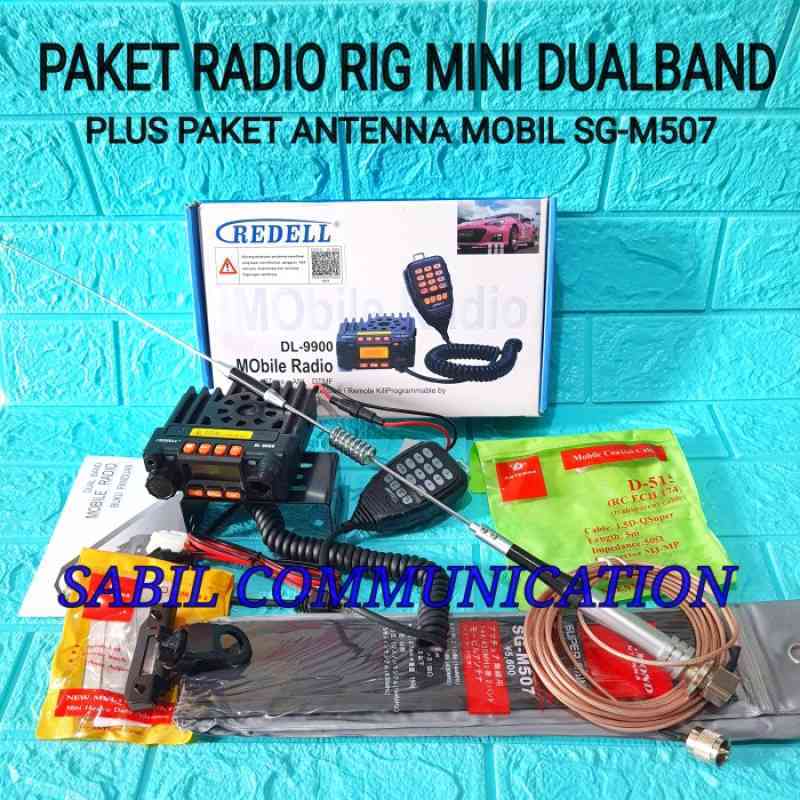 Promo RADIO RIG MINI DUALBAND PLUS PAKET ANTENA KABEL BRACKET REDELL DL ...