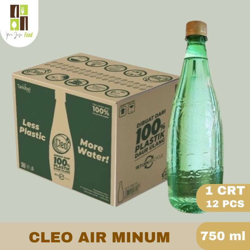 Jual Cleo Eco Go Green / Air Mineral / Air Minum Botol Hijau 750ml 1