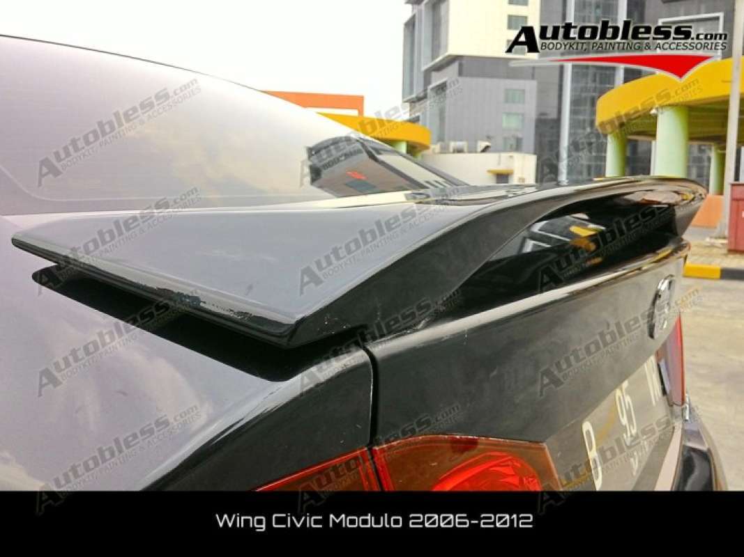 Jual Wing Spoiler Civic Fd Modulo 2006-2012 Frp + Lamp Di Seller ...