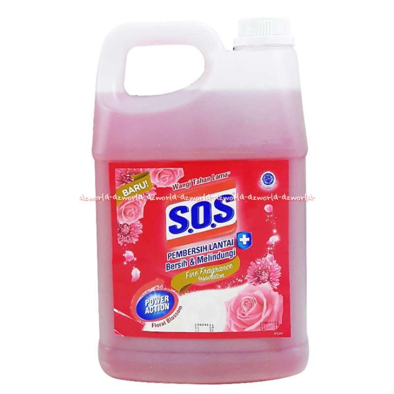 Jual Sos 4l Pembersih Lantai Lemon Bersih & Melindungi 4liter Cairan ...