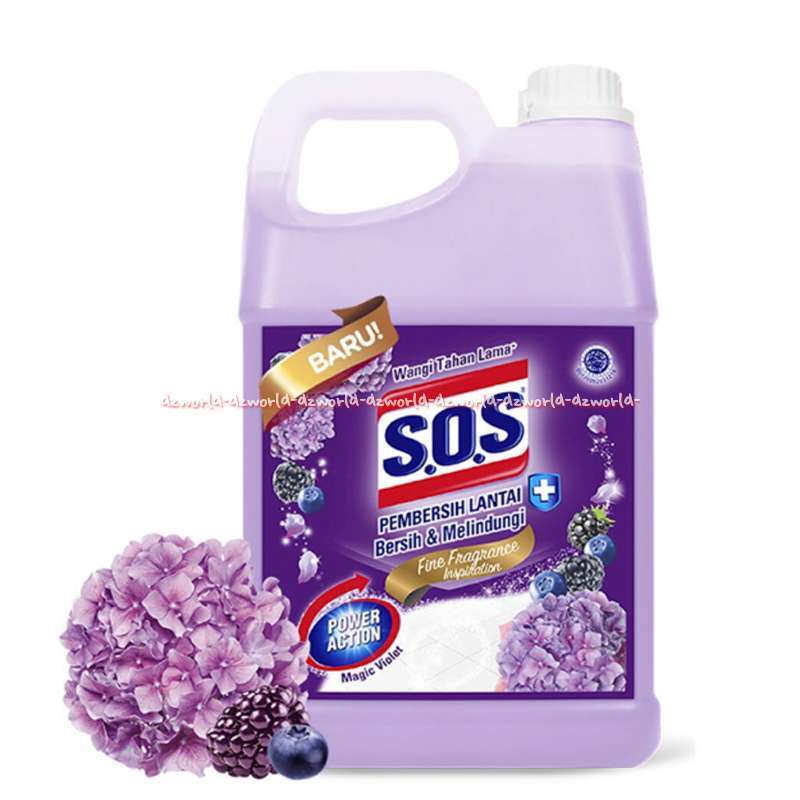 Jual Sos 4l Pembersih Lantai Lemon Bersih & Melindungi 4liter Cairan ...