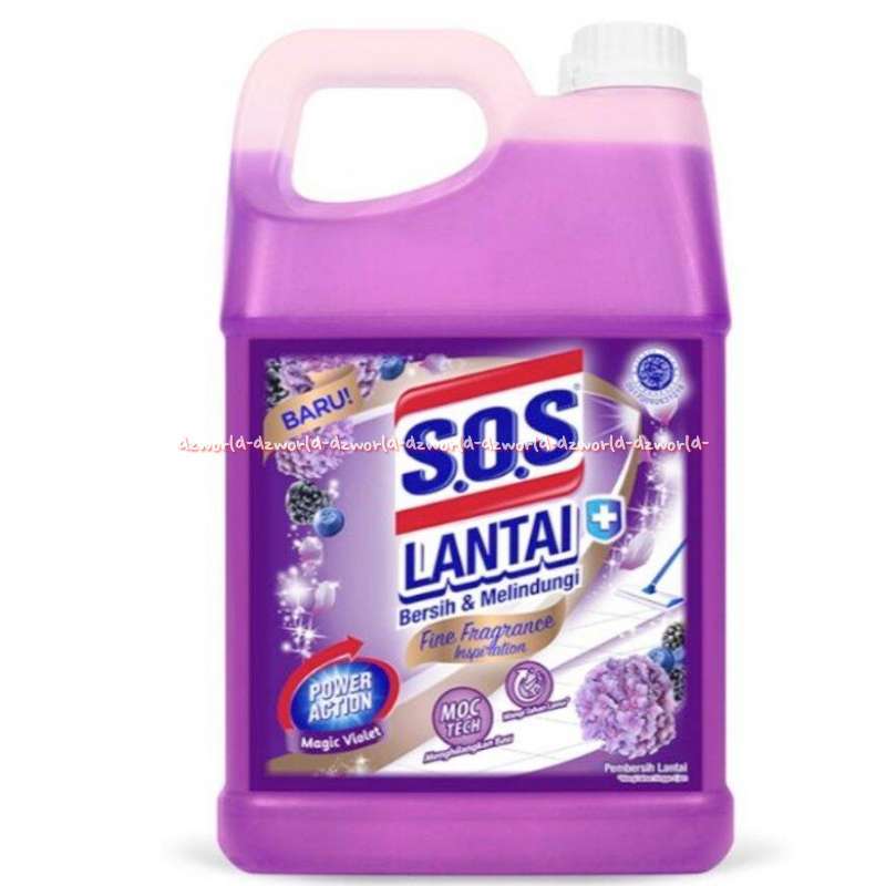 Jual Sos 4l Pembersih Lantai Lemon Bersih & Melindungi 4liter Cairan ...