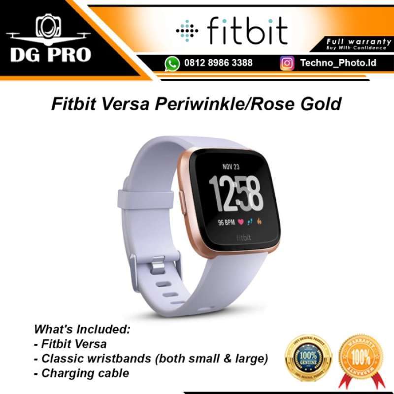 Jual Fitbit Versa Periwinkle Rose Gold Heart Rate Gps Fitness Smart Watch Di Seller Aaron Kebon Kacang Kota Jakarta Pusat Blibli