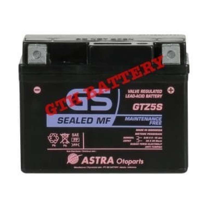 Promo Aki Motor GS Astra GTZ 5S ( HARGA PROMO ) GARANSI Diskon 2% di