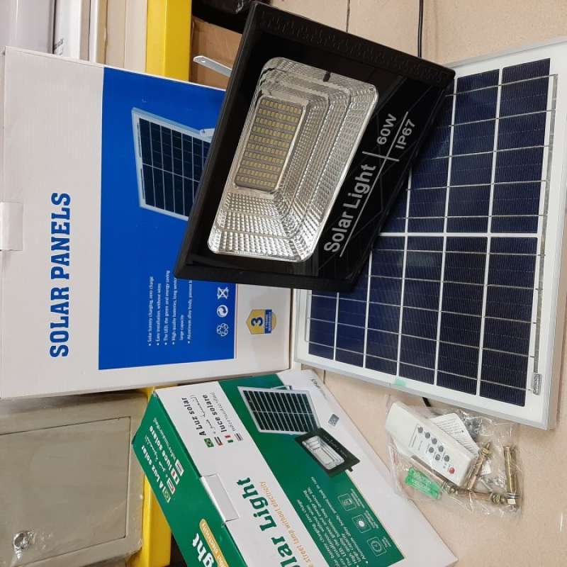 Promo Lampu Sorot solar 60w/solar 60w/sorot solar led 60w Diskon 23% di ...