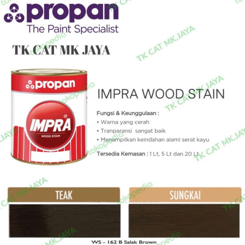 Promo Impra Wood Stain Ws 162 Salak Brown 1 Liter Diskon 23 di