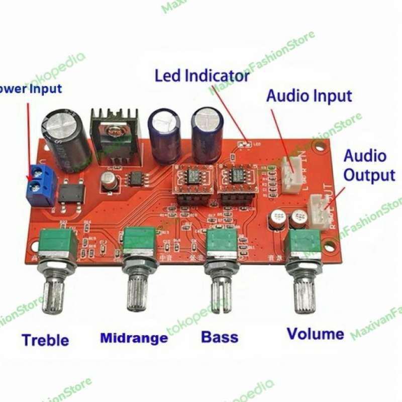 Promo PRE AMPLIFIER TONE CONTROL OPAMP AD828 HI-FI SOUND QUALITY ...