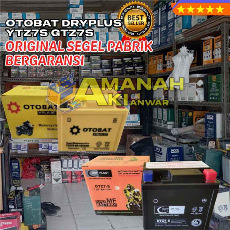 Promo AKI Kering OTOBAT YTZ7S-BS - Untuk Motor SUZUKI: Satria F150