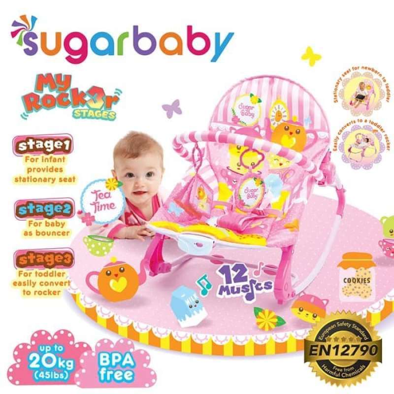 Promo Sugar Baby My Rocker 3 Stages Bouncer Original Free Packing ...