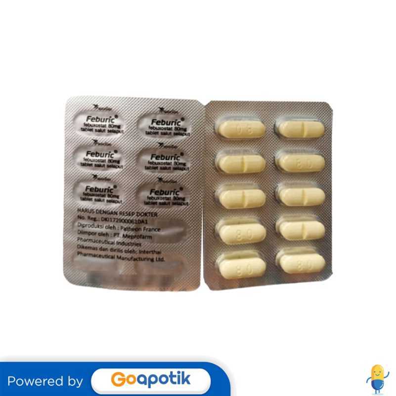 Jual FEBURIC 80 MG STRIP 10 TABLET di Seller Apotek Sukma Medika ...