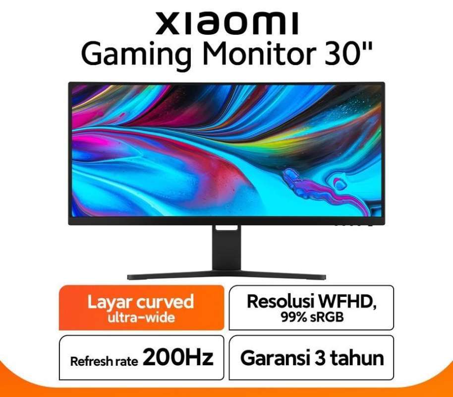Promo Xiaomi Mi Monitor 30 Curved Gaming 1800r Wfhd 200hz Dp Hdmi ...