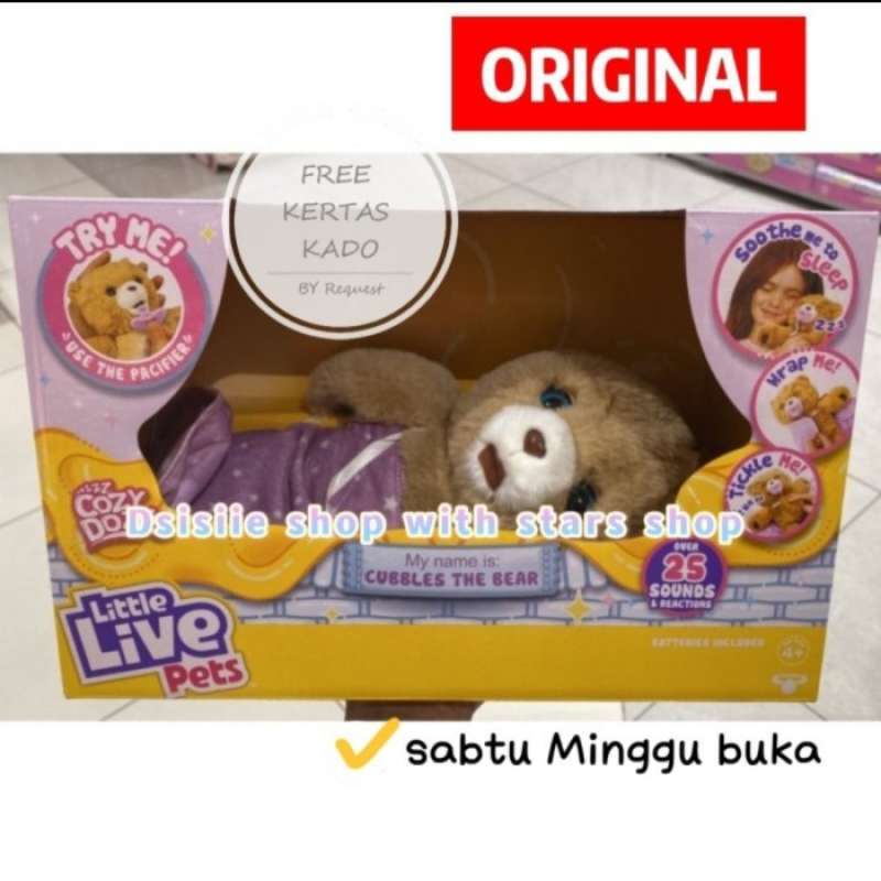 Promo Little Live Pets Cozy Dozy Cubbles The Bear / Boneka Teddy Diskon 23 Di Seller Megariya
