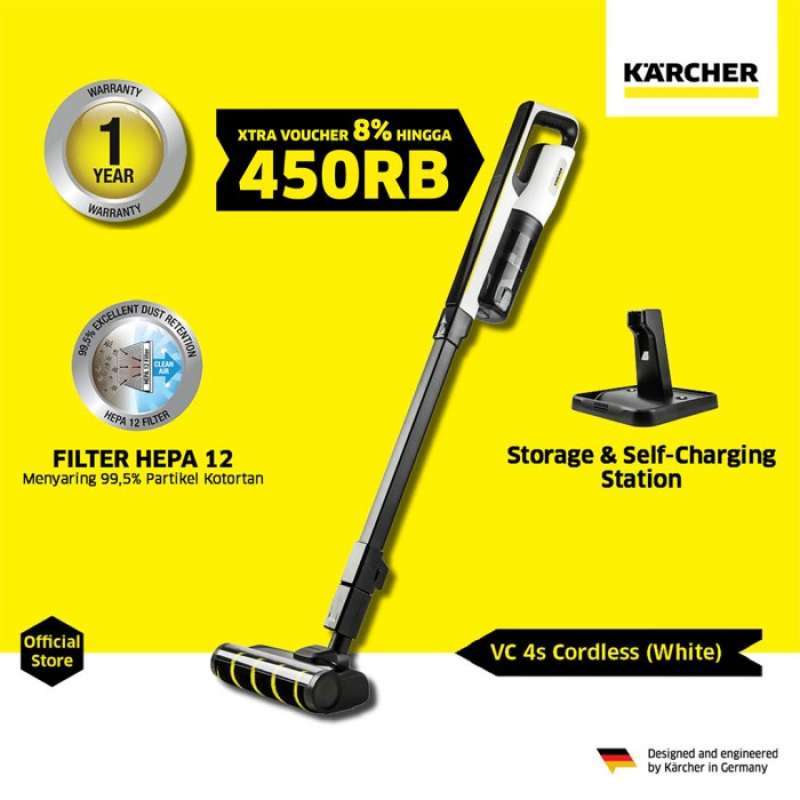 Promo Karcher Vc 4s Cordless (white) *sea Handheld Vacuum Cleaner