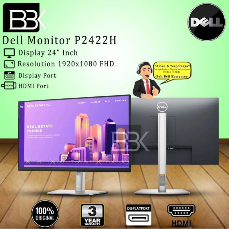 Promo Monitor P2422h Fessional Series 24 Inch 3 Year Diskon 23% Di ...