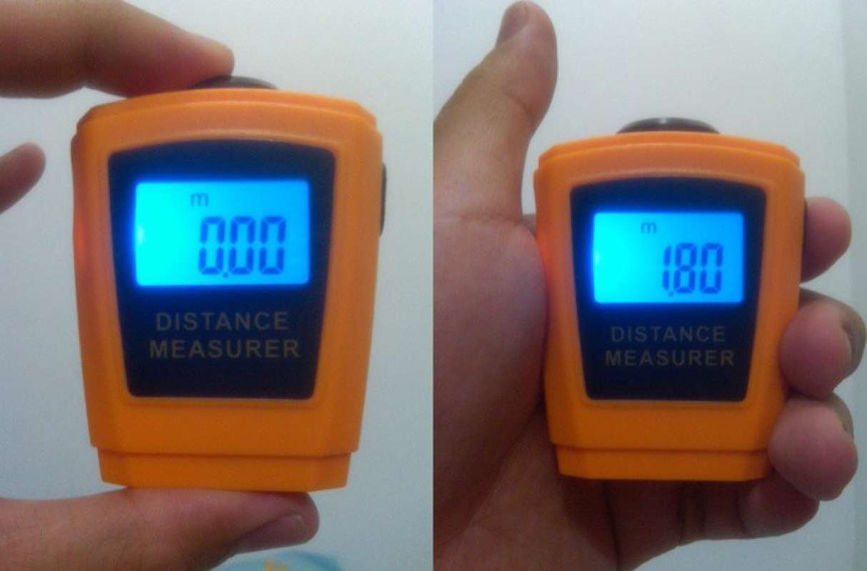 Promo Super Mini Meteran Laser Meter Alat Ukur Panjang Ruang Dalam ...