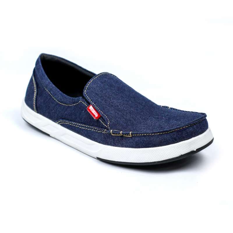 Promo Working Sepatu Slip On Denim Kode F-13 Size 39 43 Gaya