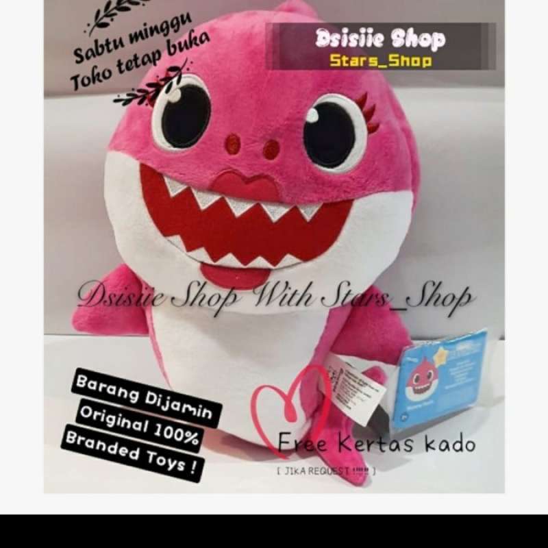 Promo Pinkfong Baby Shark Doll With Music / Boneka Baby Shark Musik