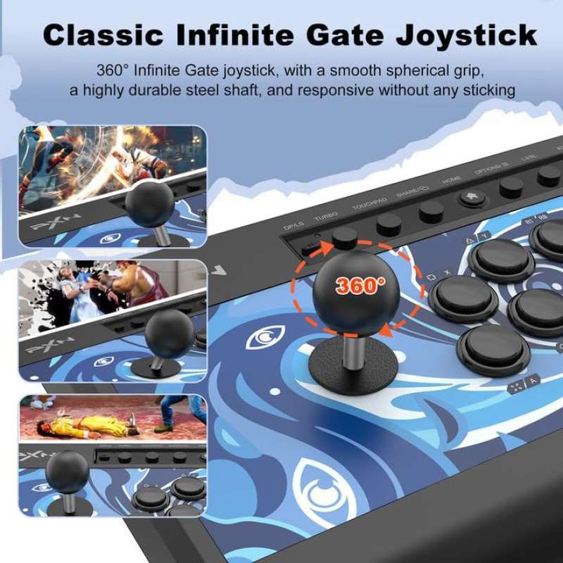 Jual Pxn 008 Arcade Stick Fight Stick Game Controller Joystick Green ...