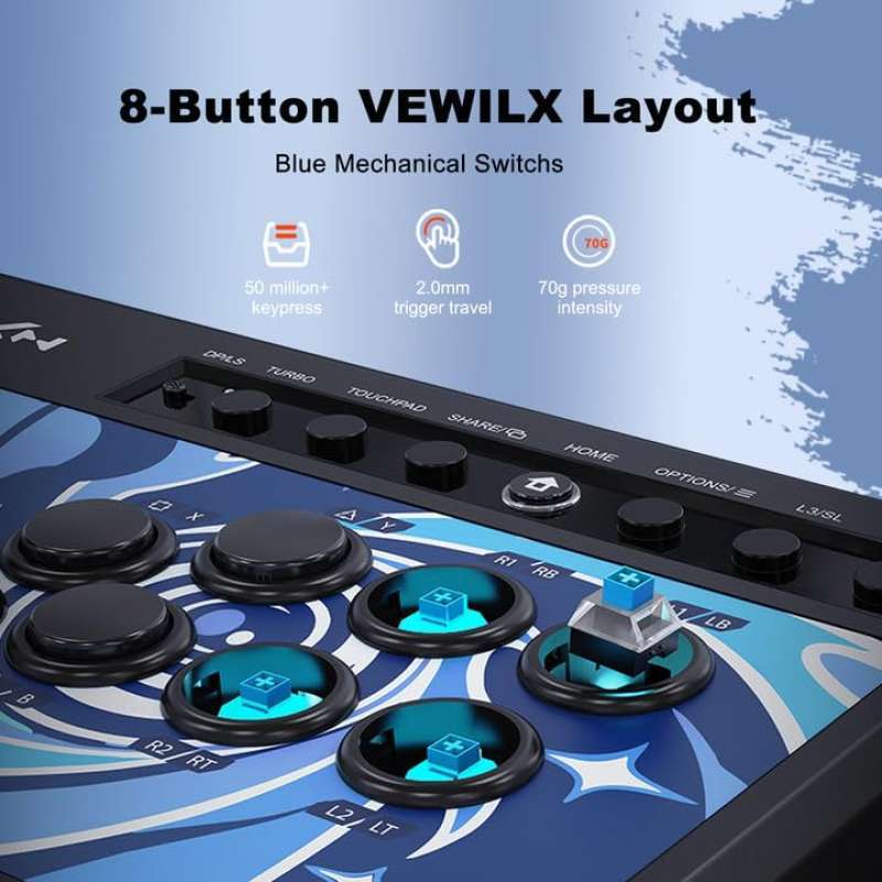 Jual Pxn 008 Arcade Stick Fight Stick Game Controller Joystick Green ...