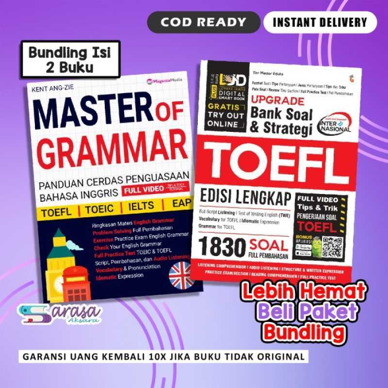 Jual Paket Buku Toefl Buku Grammar Upgrade Toefl Dan Master Of Grammar