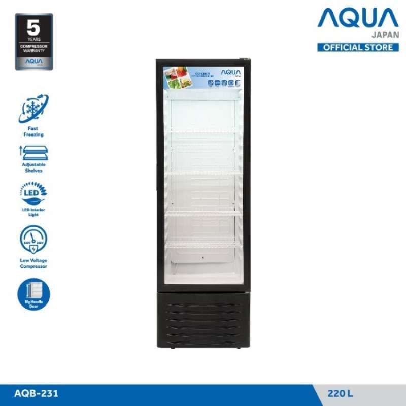 Jual Showcase Aqua 4 Rak Aqb-231 Show Case Pendingin Minuman Aqb231 231 ...