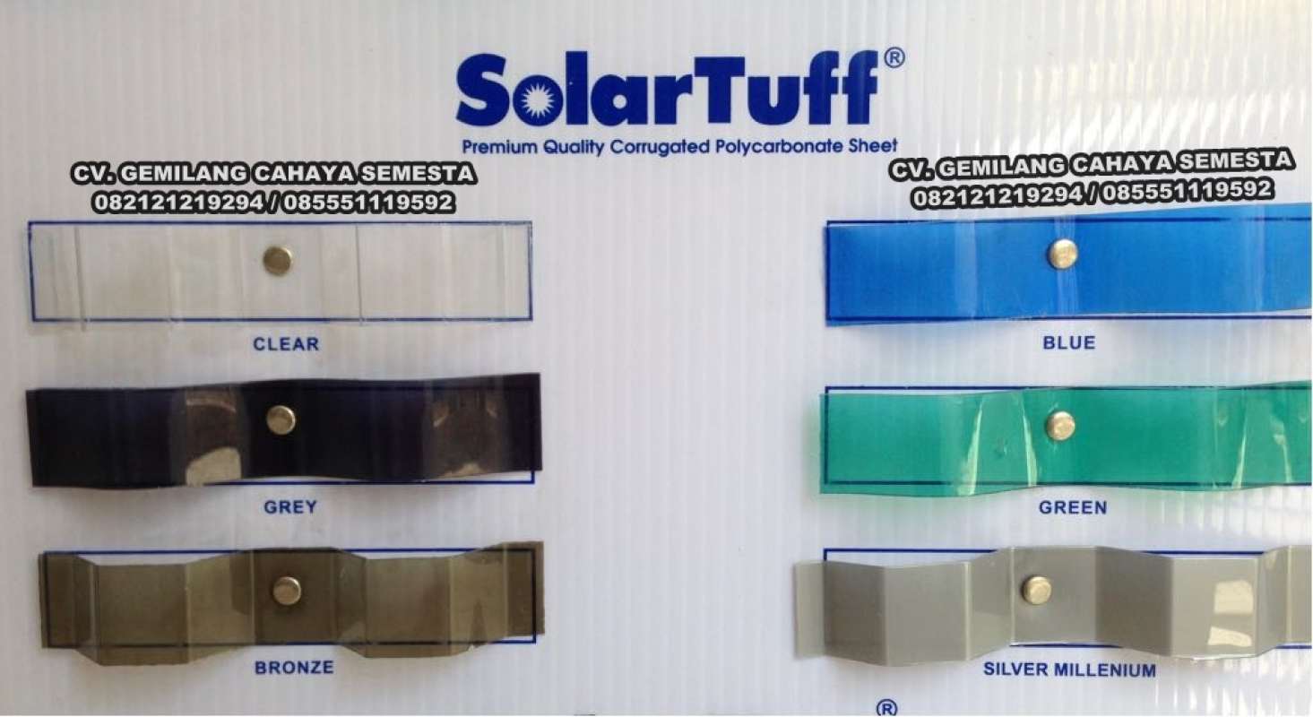 Jual Solartuff ( 3,6 M ) / Atap Transparan / Atap Polycarbonate