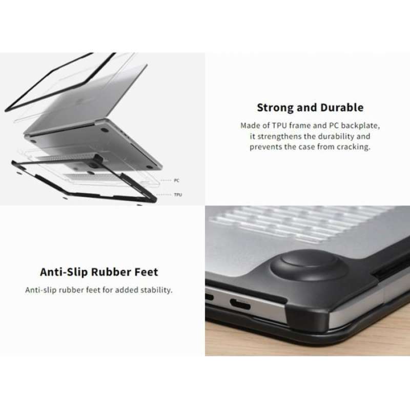 Case Macbook Pro 13/13.6 Air M2 2022 SwitchEasy Defender Cover Casing