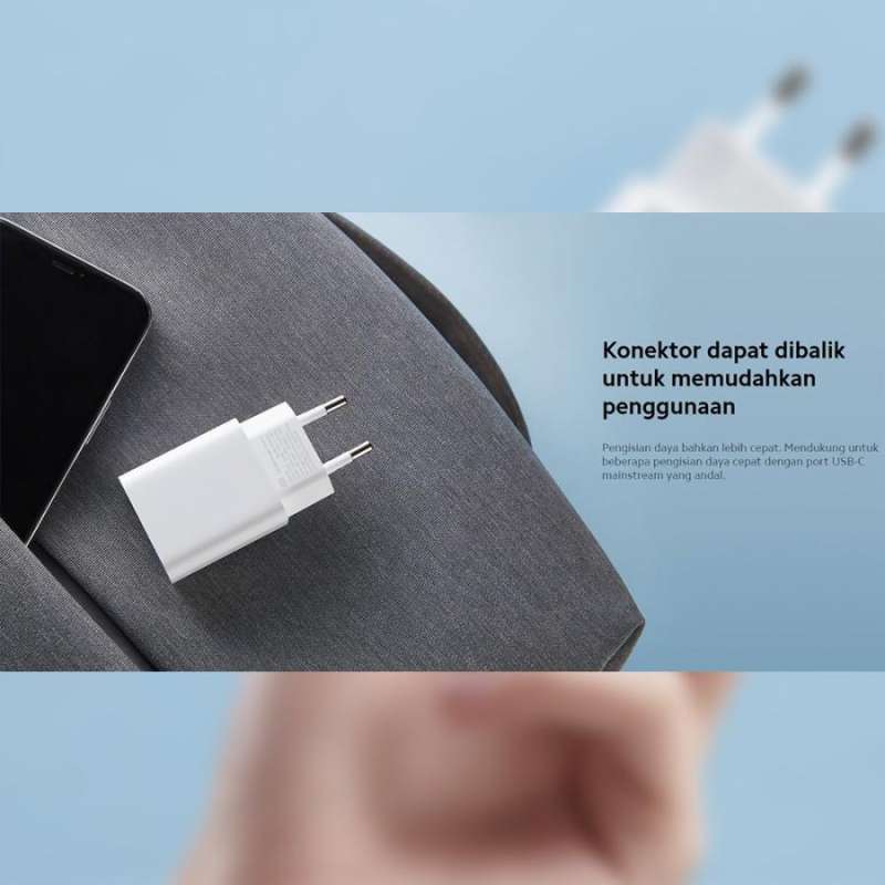 Wall Charger Kepala Adaptor Mini iPhone Xiaomi 20W USB C Fast Charging
