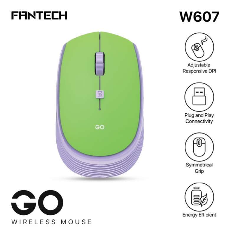 Jual Mouse Wireless Office Fantech W607/w608/w605 Go Series Laptop ...