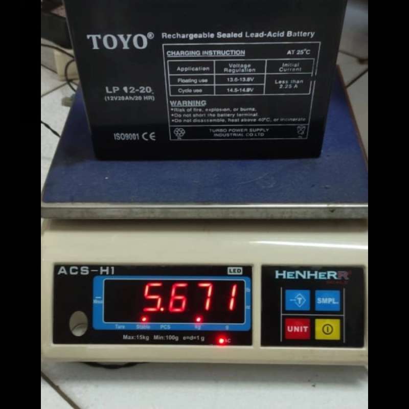 Promo Aki Vrla Toyo 12v - 20ah Kepala Tanam Diskon 33% Di Seller Bumi