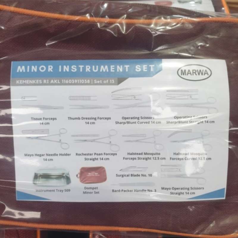 Set Instrumen Hpp Promo Minor Set Marwa Instrumen Alat Bedah Operasi Diskon 33% Di Seller ...