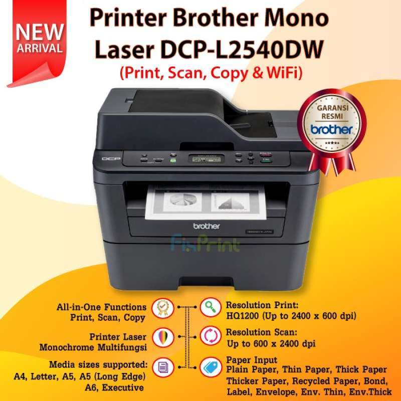 Promo 100% Produk Ori Printer Dcp-l2540dw L2540 Mono Laser ...
