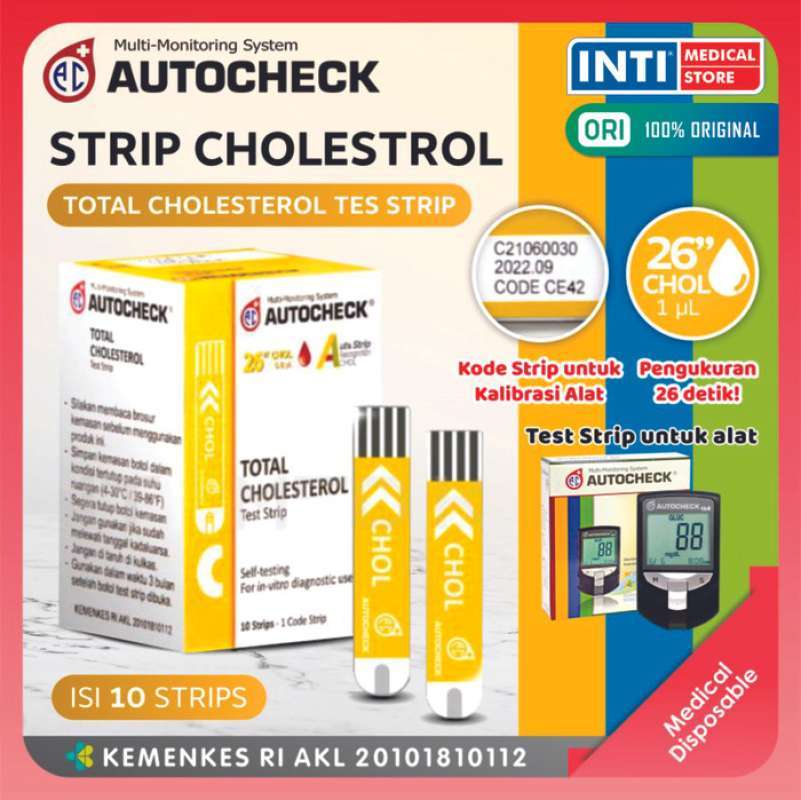 Promo Autocheck | Strip Pengecekan Kolesterol | Cholesterol Isi 10