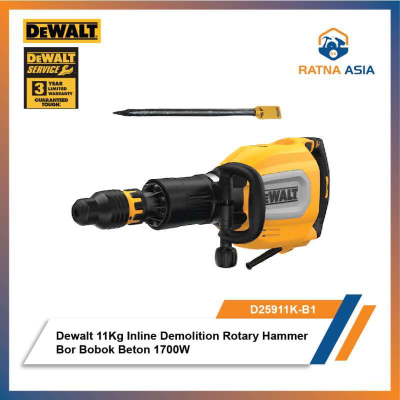 Dewalt D25911K 11Kg Demolition Rotary Hammer Bor Bobok Beton 1700W Inline  Demolition Hammer