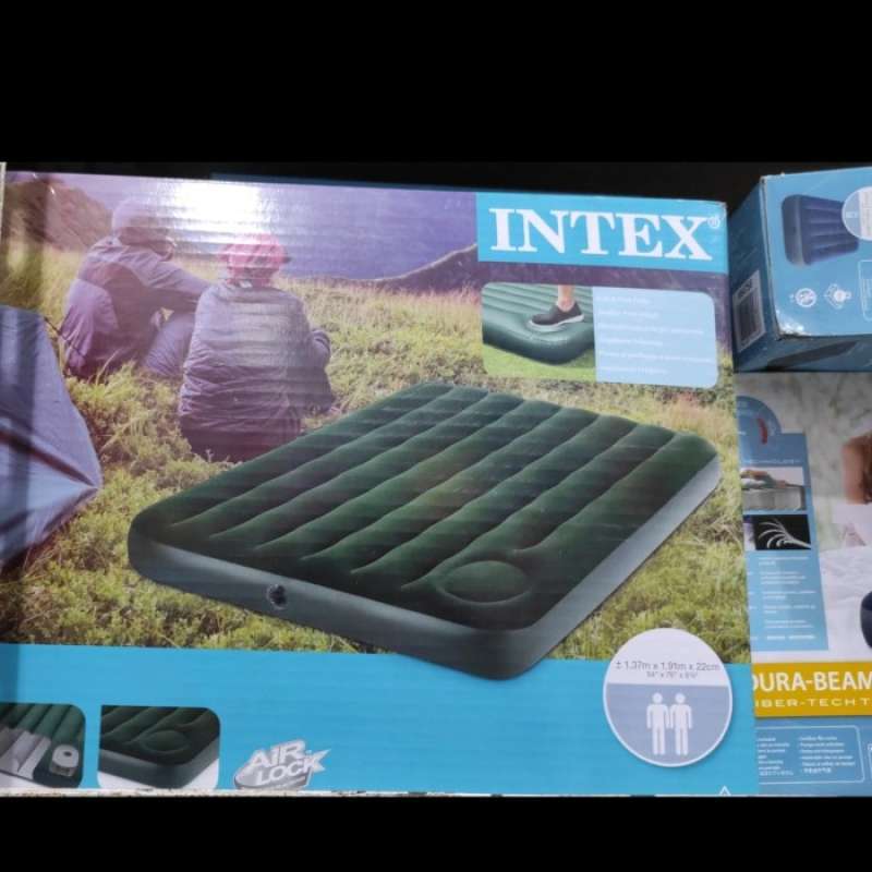 Promo Intex Kasur Angin Durabeam Airbed 64762 Double Built In Foot Pump
